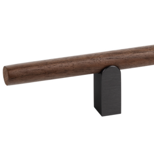 Mâner mobilier Viefe Kumo Wood, nuc și negru titan, 248 mm (interax 128 mm)