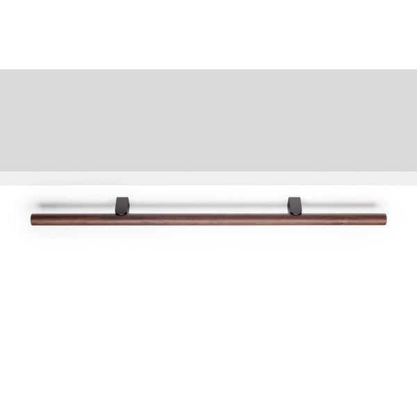Mâner mobilier Viefe Kumo Wood, nuc și negru titan, 480 mm (interax 320 mm) - imagine 4