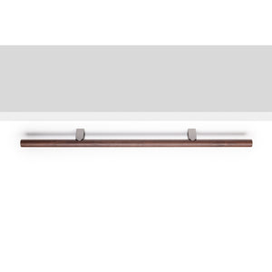 Mâner mobilier Viefe Kumo Wood, nuc și oțel inoxidabil, 248 mm (interax 128 mm) - imagine 3