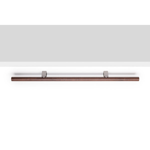 Mâner mobilier Viefe Kumo Wood, nuc și oțel inoxidabil, 248 mm (interax 128 mm) - imagine 3