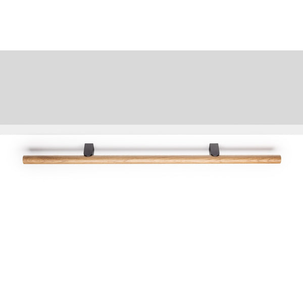 Mâner mobilier Viefe Kumo Wood, stejar și negru titan, 248 mm (interax 128 mm) - imagine 4
