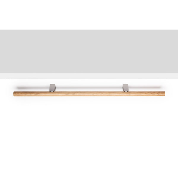 Mâner mobilier Viefe Kumo Wood, stejar și oțel inoxidabil, 248 mm (interax 128 mm) - imagine 3