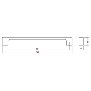 Mâner spațial Viefe Luv Big, alb mat, 419 mm (interax 384 mm) - imagine 6