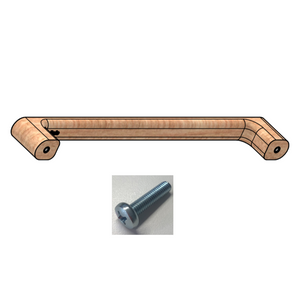 Mâner mobilier Viefe Luv Wood, natur, 418,5 mm (interax 384 mm) - imagine 4