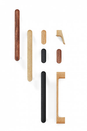 Mâner mobilier Viefe Luv Wood, negru mat lacuit, 183 mm (interax 160 mm) - imagine 4