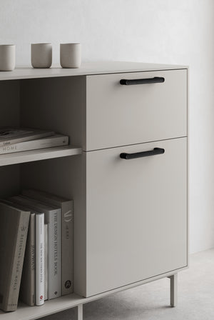 Mâner mobilier Viefe Luv Wood, negru mat lacuit, 183 mm (interax 160 mm) - imagine 2