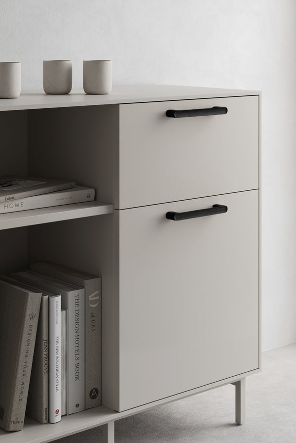 Mâner mobilier Viefe Luv Wood, negru mat lacuit, 183 mm (interax 160 mm) - imagine 2