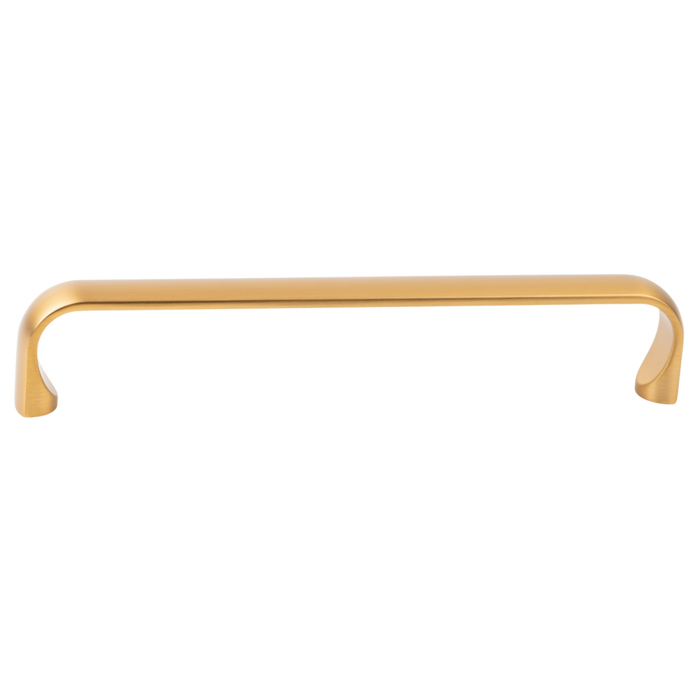 Mâner mobilier Viefe Miig, alamă cava periată, 168 mm (interax 160 mm)