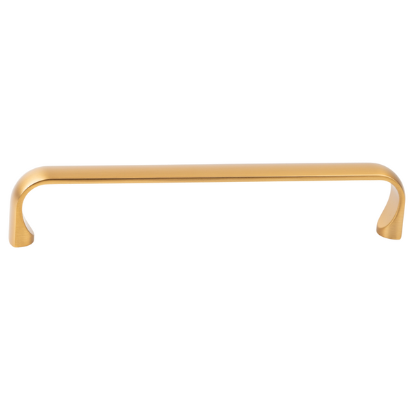 Mâner mobilier Viefe Miig, alamă cava periată, 168 mm (interax 160 mm)