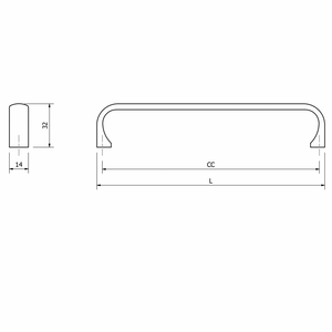 Mâner mobilier Viefe Miig, alb mat, 168 mm (interax 160 mm) - imagine 2