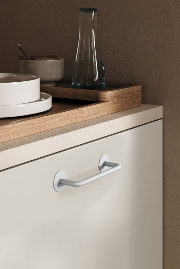 Mâner mobilier Viefe Milano, alb mat, 121 mm (interax 96 mm) - imagine 2