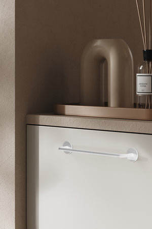 Mâner mobilier Viefe Milano, alb mat, 185 mm (interax 160 mm) - imagine 3