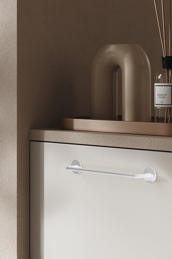 Mâner mobilier Viefe Milano, alb mat, 185 mm (interax 160 mm) - imagine 3