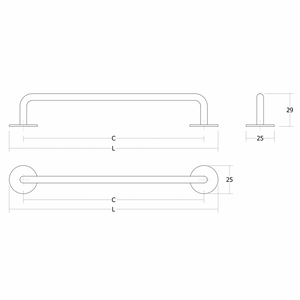 Mâner mobilier Viefe Milano, alb mat, 185 mm (interax 160 mm) - imagine 6