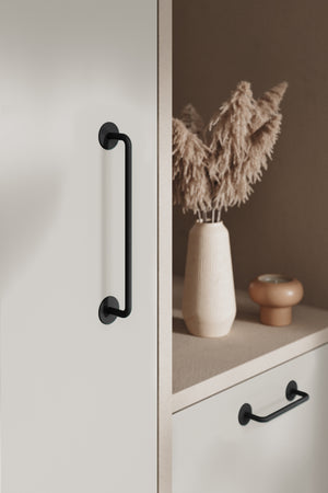 Mâner mobilier Viefe Milano, negru mat, 185 mm (interax 160 mm) - imagine 4