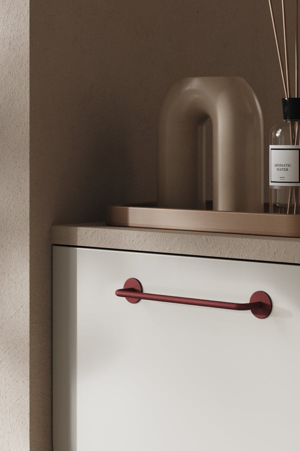 Mâner mobilier Viefe Milano, roșu volcano, 185 mm (interax 160 mm) - imagine 3