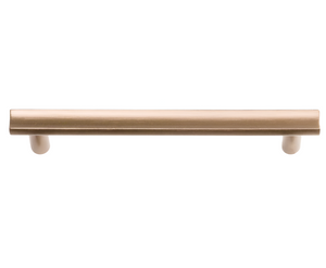 Mâner mobilier Viefe Moon, alamă cava periată, 193 mm (interax 160 mm)