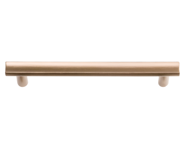 Mâner mobilier Viefe Moon, alamă cava periată, 193 mm (interax 160 mm)