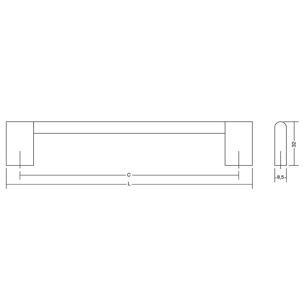Mâner mobilier Viefe Nexx, bronz periat, 276 mm (interax 256 mm)