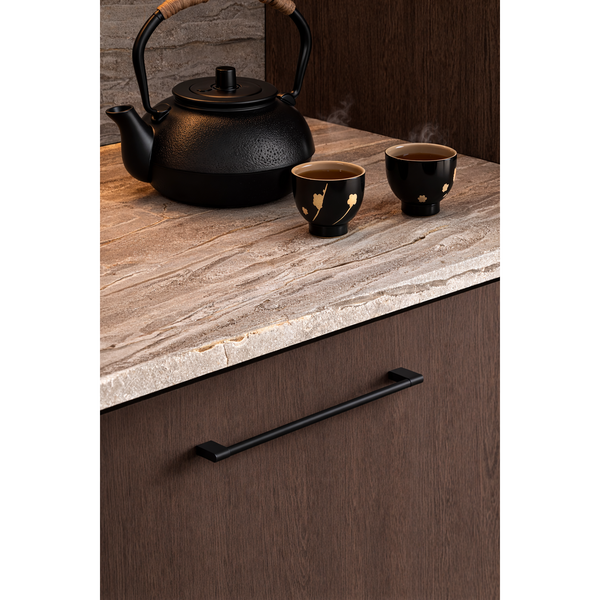 Mâner mobilier Viefe Nexx, negru periat, 276 mm (interax 256 mm) - imagine 2
