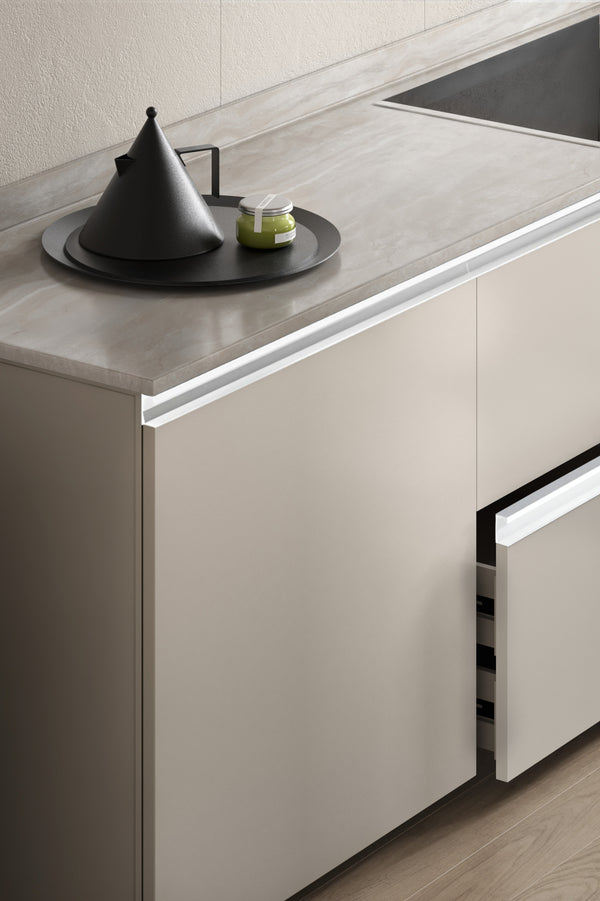 Mâner lung Viefe Six, alb mat texturat, 997 mm - imagine 2