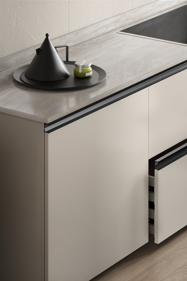 Mâner lung Viefe Six, negru lava texturat, 897 mm - imagine 2