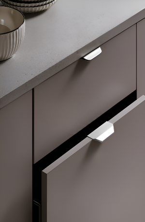 Mâner mobilier Viefe Vann, alb mat, 100 mm (interax 64 mm) - imagine 3