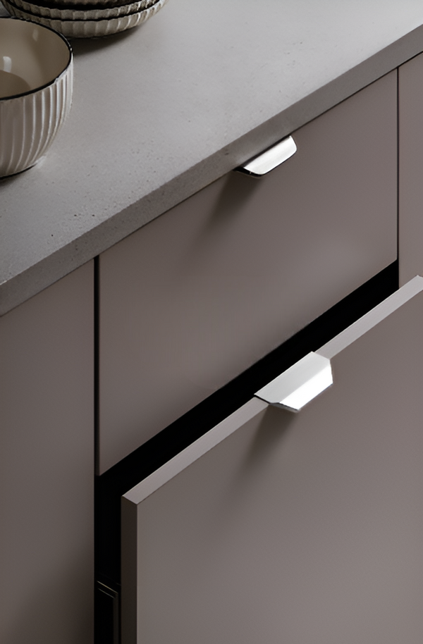 Mâner mobilier Viefe Vann, alb mat, 100 mm (interax 64 mm) - imagine 3
