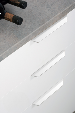 Mâner mobilier Viefe Vann, alb mat, 200 mm (interax 128 mm) - imagine 3
