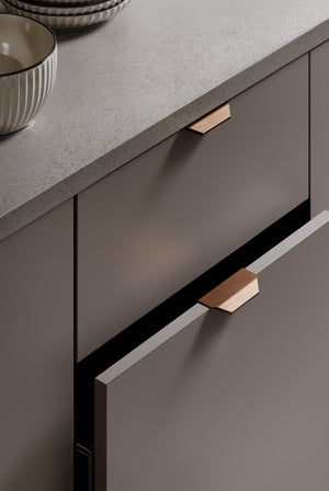 Mâner mobilier Viefe Vann, bronz periat, 100 mm (interax 64 mm) - imagine 3