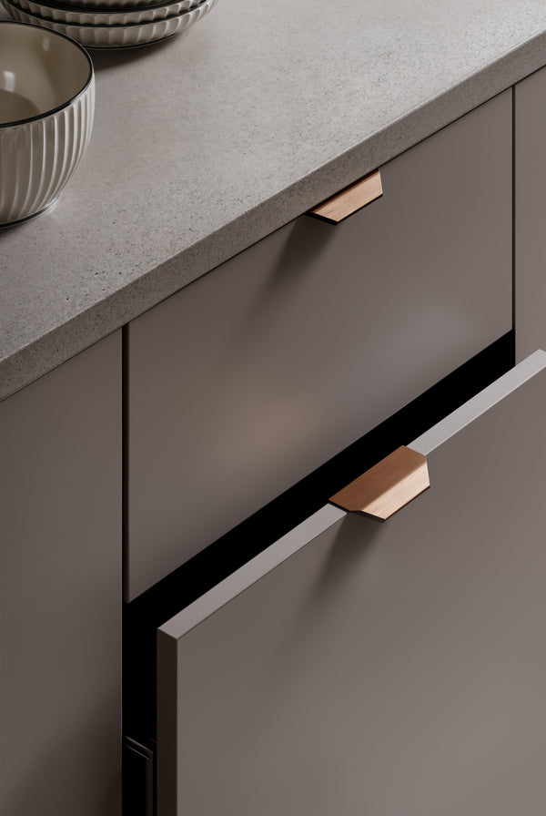 Mâner mobilier Viefe Vann, bronz periat, 100 mm (interax 64 mm) - imagine 3