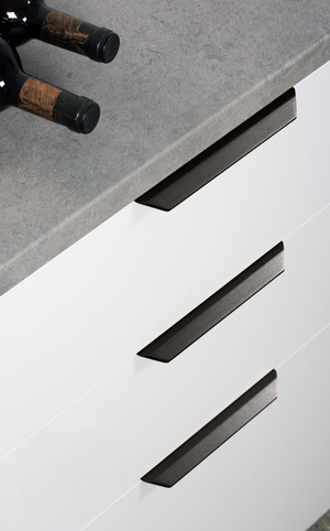 Mâner mobilier Viefe Vann, negru titan, 200 mm (interax 128 mm) - imagine 3