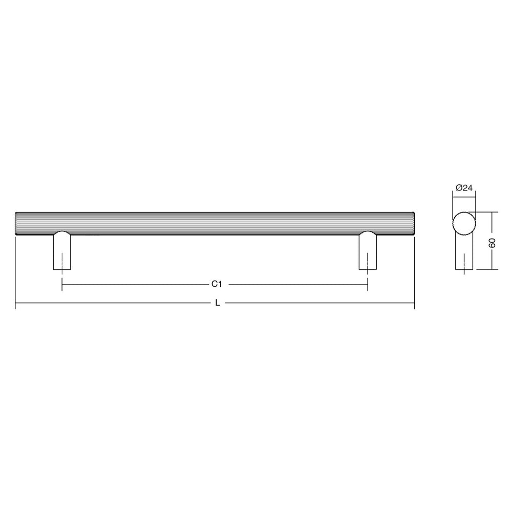 Mâner spațial Viefe Boto Big, bronz periat, 1122 mm (interax 1024 mm)