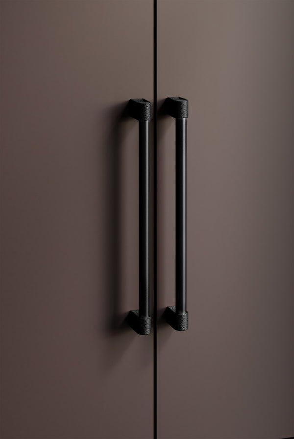 Mâner spațial Viefe Casey Big, negru lava texturat și negru mat, 448 mm (interax 416 mm) - imagine 3