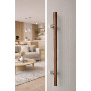 Mâner spațial Viefe Kumo Wood Big, nuc și oțel inoxidabil, 1010 mm (interax 640 mm) - imagine 3