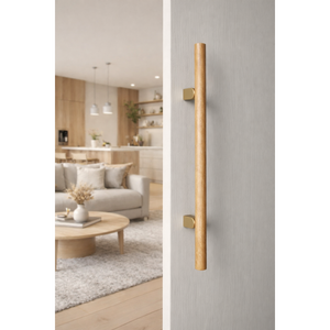 Mâner spațial Viefe Kumo Wood Big One, stejar și alamă periată, 878 mm (interax 448 mm) - imagine 3