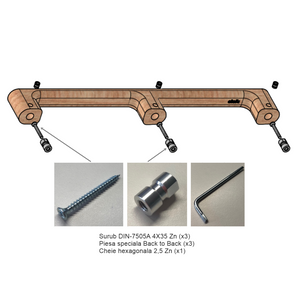 Mâner spațial Viefe Luv Wood, natur, 1026,5 mm (interax 992 mm) - imagine 7
