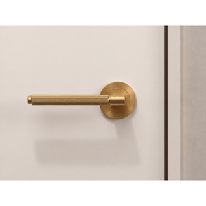 Set mâner ușă interior Viefe Brooklyn, alamă cava periată, 149 mm - imagine 2