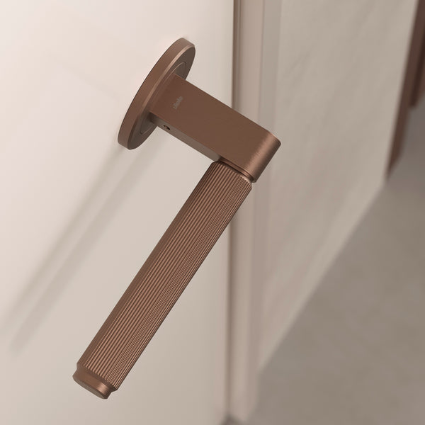 Set mâner ușă interior Viefe Brooklyn, bronz periat, 149 mm - imagine 4