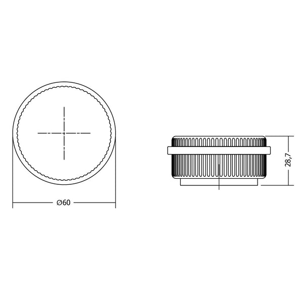 Opritor de ușă Viefe Boto, nichel lucios, 60 × 29 mm