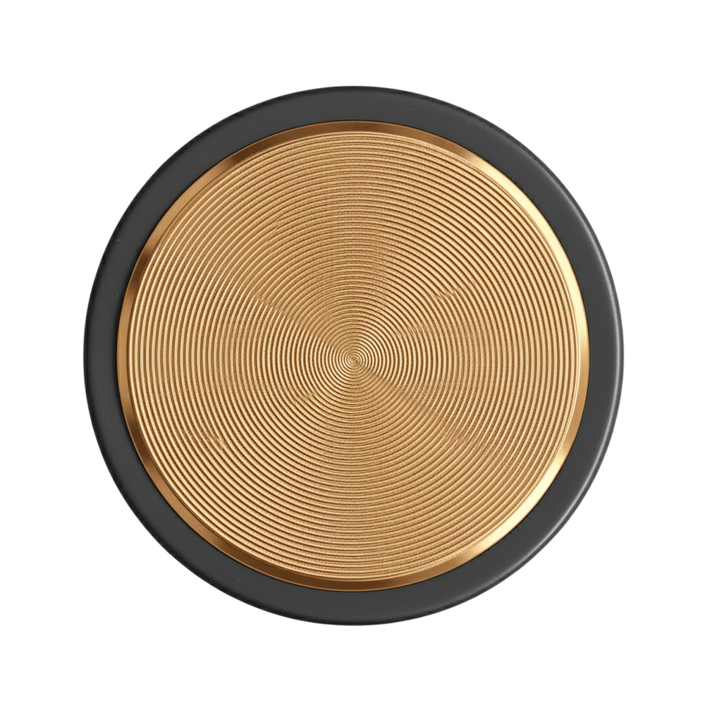 Opritor de ușă Viefe Brooklyn, alamă cava periată, 62 × 33 mm