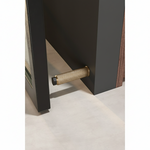 Opritor de ușă Viefe Brooklyn Wall, alamă cava periată, 28 × 103 mm - imagine 3