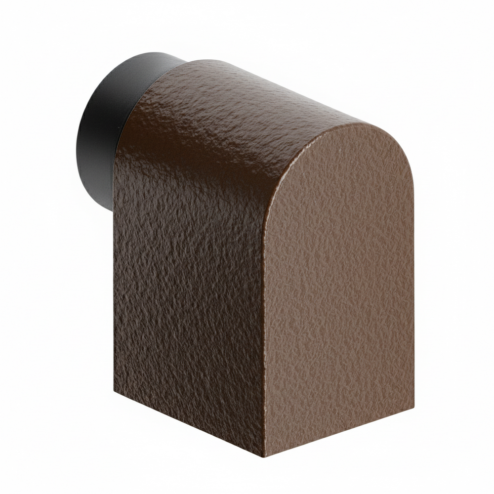 Opritor de ușă Viefe Casey, maro metalic texturat și negru mat, 47 × 30 mm