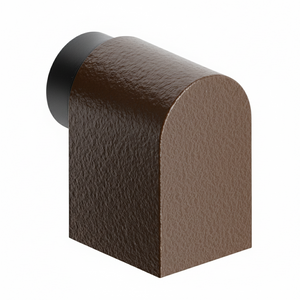 Opritor de ușă Viefe Casey, maro metalic texturat și negru mat, 47 × 30 mm