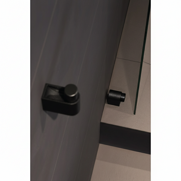 Opritor de ușă Viefe Casey, negru lava texturat și negru mat, 47 × 30 mm - imagine 4