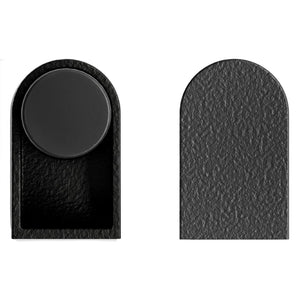 Opritor de ușă Viefe Casey, negru lava texturat și negru mat, 47 × 30 mm - imagine 2