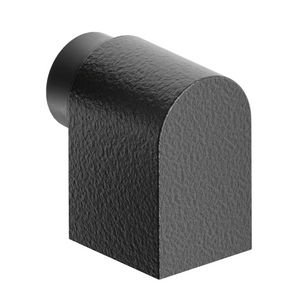 Opritor de ușă Viefe Casey, negru lava texturat și negru mat, 47 × 30 mm