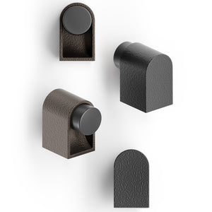 Opritor de ușă Viefe Casey, negru lava texturat și negru mat, 47 × 30 mm - imagine 5