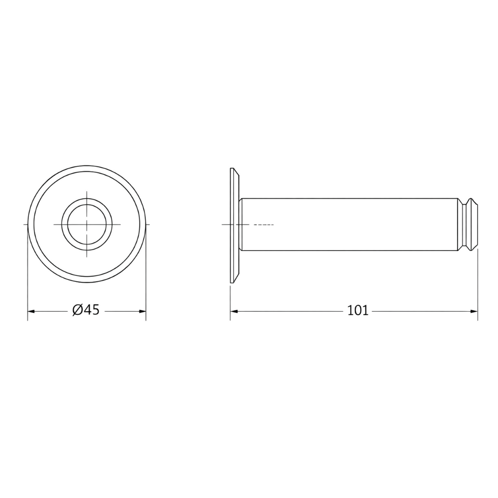 Opritor de ușă Viefe Fase Wall, bronz periat, 101 × 20 mm