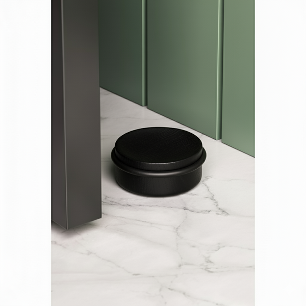 Opritor de ușă Viefe Luv Wood, negru mat lacuit, 71 × 30 mm - imagine 3